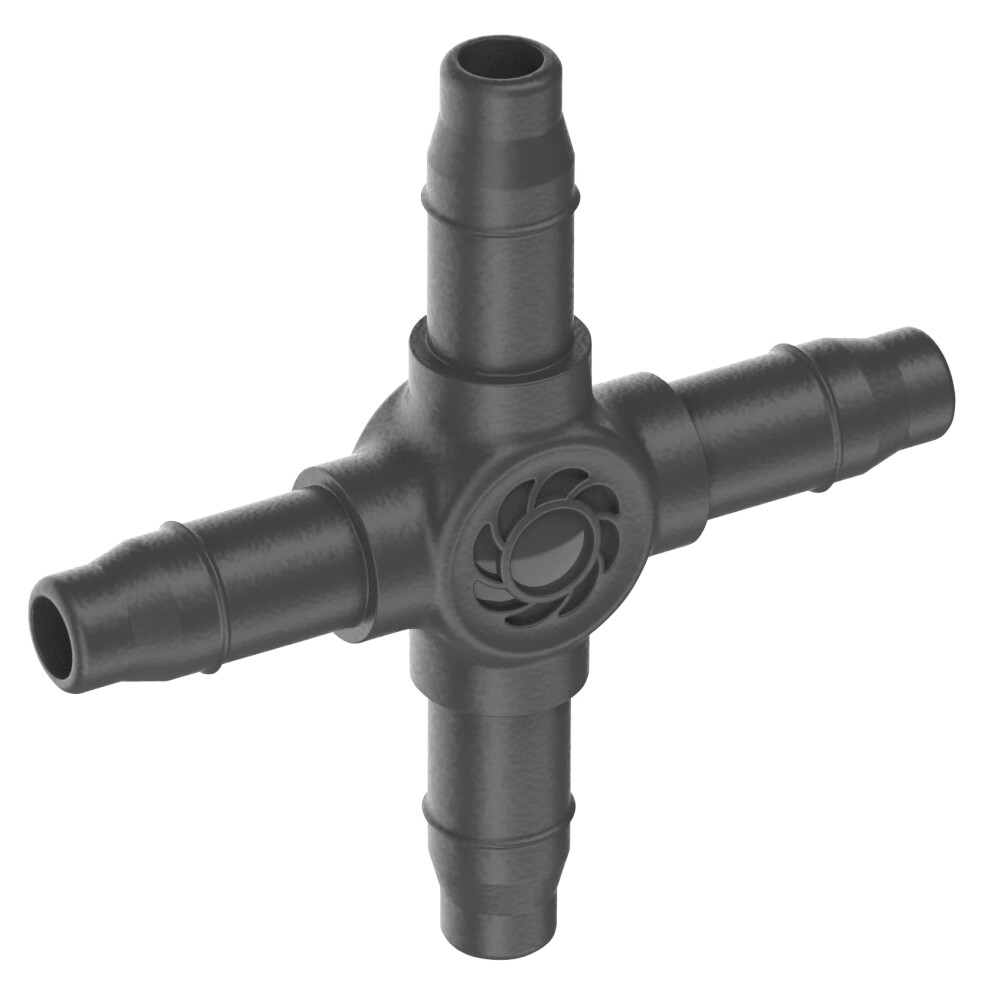 Gardena Micro-Drip-System 4-Way Coupling 4.6 Mm (3/16 Inch): Accessory For Branch Connection Of Supply Pipes And Irrigation Lines,
