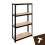 Lagerregal - schwarz 150x75x30 Bigstreen 10