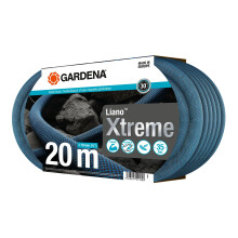 Gardena Liano Xtreme 3/4 inch, 20m set: Extremely robust textile garden hose, for indoor water taps, with PVC inner tube, lightweight