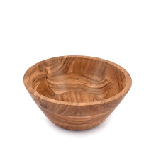 Samhita Acacia Wood Salad Bowl, Perfect for Salad, Vegetables Salad Bowl & Decorative Centerpiece Absolute Beautiful with Your Kit