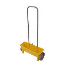 forestfox 12L Grass and Lawn Seed Spreader with Large Wheels and long Handles - Adjustable Setting 110 x 565 x 210mm, Dry fertilis