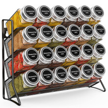 Fuleadture 3-Tier Spice Rack Free Standing, Counter Spice Organiser, Metal Seasoning Bottle Organizer for Kitchen, Countertop, Cup