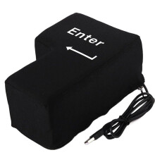 Daity Giant Enter Key Pillow, USB Big Enter Button with Cable, Stress Relief and Nap Pillow for Office Desk, Home Decor, Business