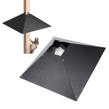 Wrap Around Squirrel Baffle Bird Feeding Station Metal Squirrel Guard Baffle Universal Squirrel Proof Baffle for Outdoor Bird Feed