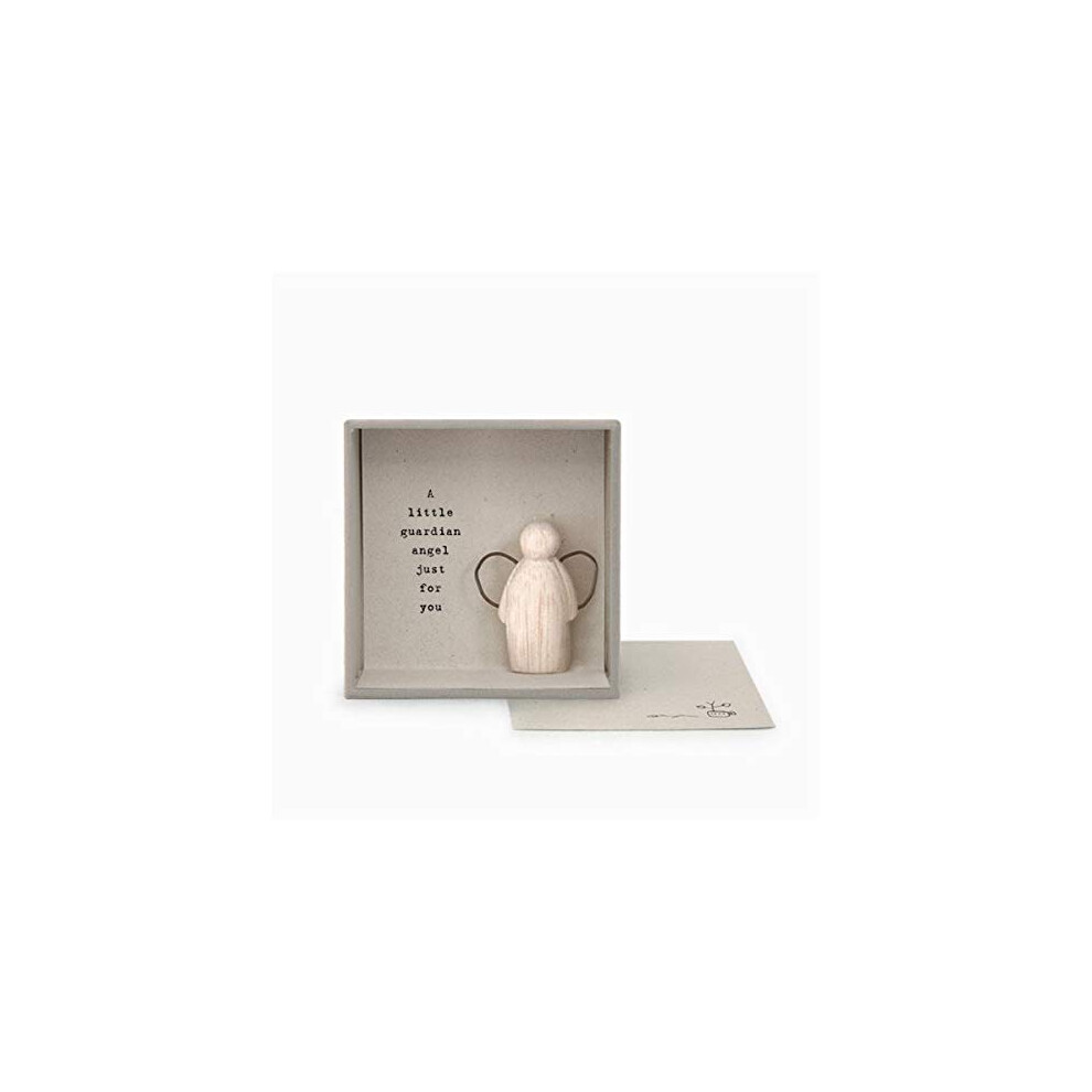 East Of India Boxed Guardian Angel - Just For You Grey/Cream