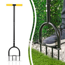 Taylor & Brown Lawn Spike Aerator, Gardening Lawn Aerator for Compacted Soils and Lawns, Non-slip T-Handle Grass Spike Aeration wi