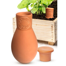 Ollas Terracotta Watering Pots Large - 14 Oz Terracotta Self Watering Globes for 1-Week Easy to Refill - Clay Garden Olla Pots Pla