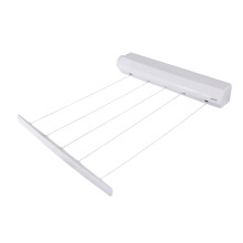 Minky 5 Line Retractable Washing Reel, 22 Metre Washing Line, Wall Mounted for Indoor Use, Clothes Line, White