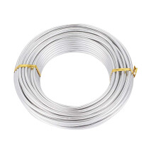 PandaHall 4mm Silver Aluminum Wire for DIY Craft Making, DIY Craft, Jewelry Making (Silver)