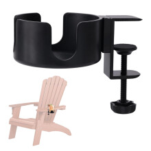 BOXOB Cup Holder for Chair Compatible with Adirondack, Adjustable Outdoor Drink Holder Attachment Sturdy & Durable Non-Spill & Non