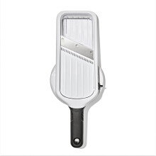 OXO Good Grips Precision Handheld Mandoline – Compact Adjustable Slicer with 5 Blade Settings for Julienne and Slicing – Non-Slip