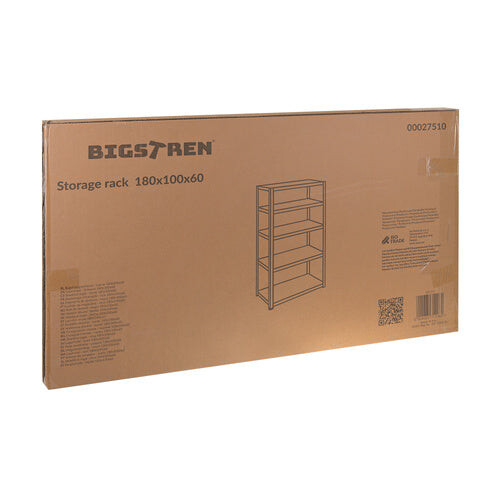Lagerregal - schwarz 180x100x60 Bigstreen 1