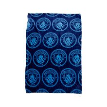 Character World Official Manchester City FC Fleece Throw Blanket | Super Soft, Football Crest Design | Warm Super Soft Feel Blue T