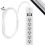 Surge Protector White 6 Outlet 15ft Cord 800J 2