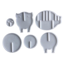 Cute Pigs Shaped Silicone Coaster Moulds Cake Molds Baking Moulds Chocolate Mould Baking Accessories for DIY Hand Making