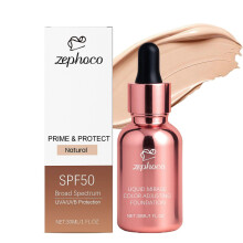 Zephoco Natural Color Changing Foundation Liquid - Lightweight, Hydrating, Natural, Long-Lasting, Smooth, Non-Cakey Foundation