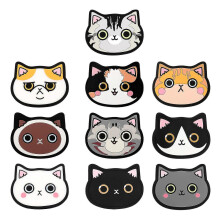 10 Pcs/Set Silicone Mat Cup Bar Home Cartoon Animal Coaster,for Hot Drink Coffee Milk Tea Mug Cup A