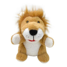 (Lion) Hand Puppets Bear Puppet,25cm Animal Hand Puppets for Kids with Movable Mouth