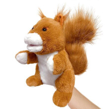 (Squirrel) Hand Puppets Bear Puppet,25cm Animal Hand Puppets for Kids with Movable Mouth