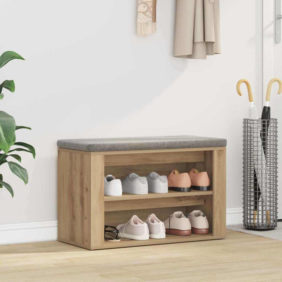 Vidaxl Shoe Rack Artisan Oak 75 X 35 X 45 Cm Engineered Wood 8721288907448