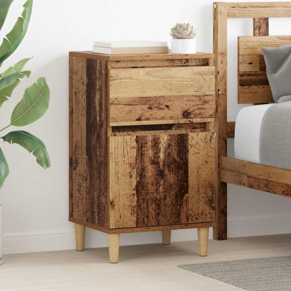 Vidaxl Bedside Cabinet Old Wood 40 X 35 X 70 Cm Engineered Wood