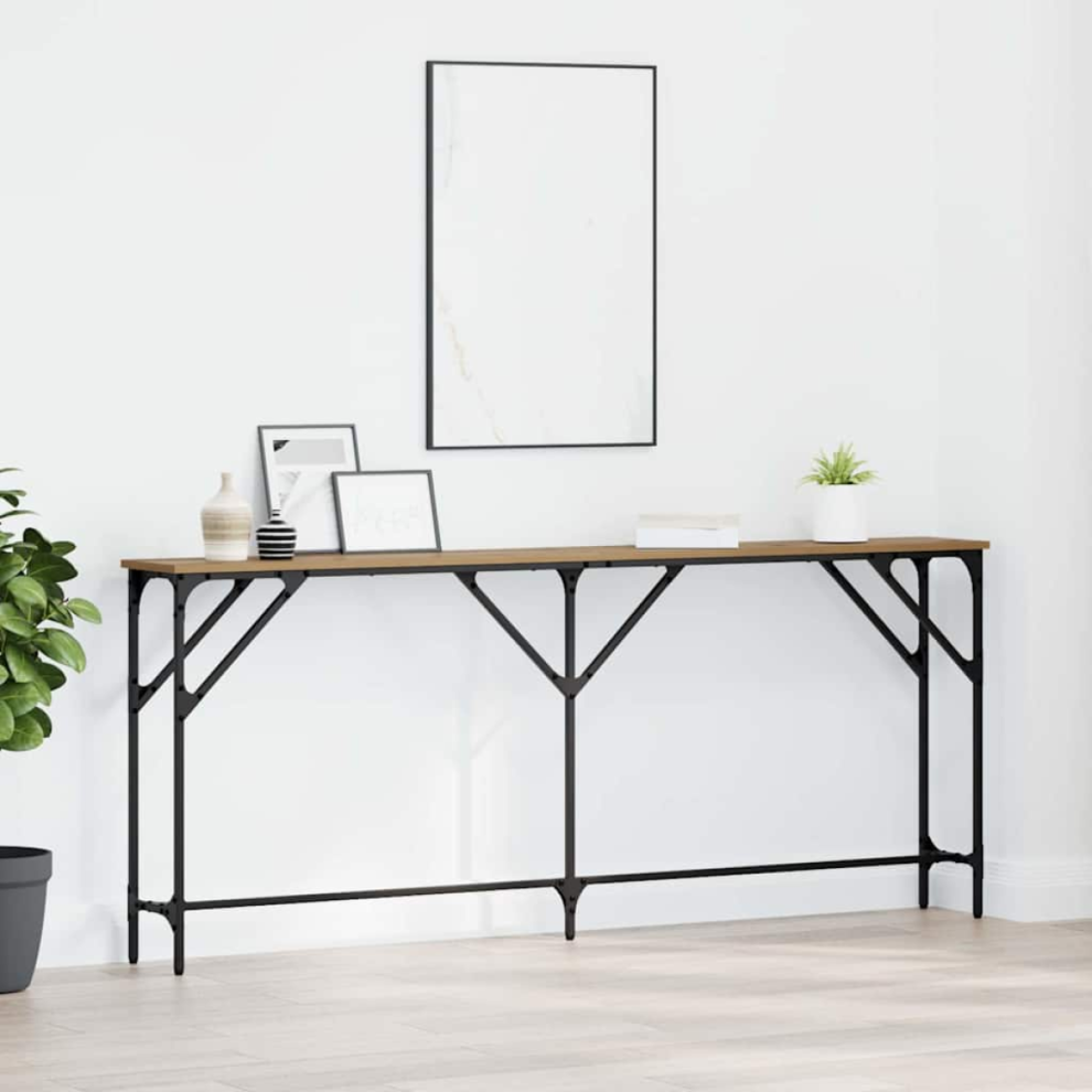Vidaxl Console Table Artisan Oak 180 X 23 X 75 Cm