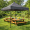 Automatic 3x3m Garden Event Tent, Steel Frame, Grey 3