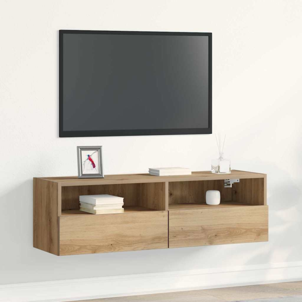 Vidaxl Tv Wall Cabinet Artisan Oak 100 X 30 X 30 Cm Engineered Wood