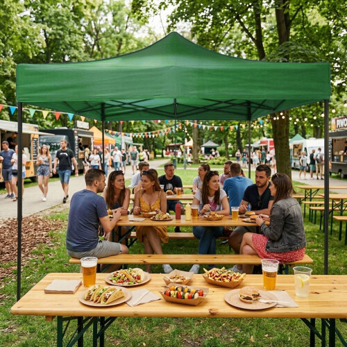 Automatic Pop-Up Garden Canopy Tent, 3x3m, Green 1