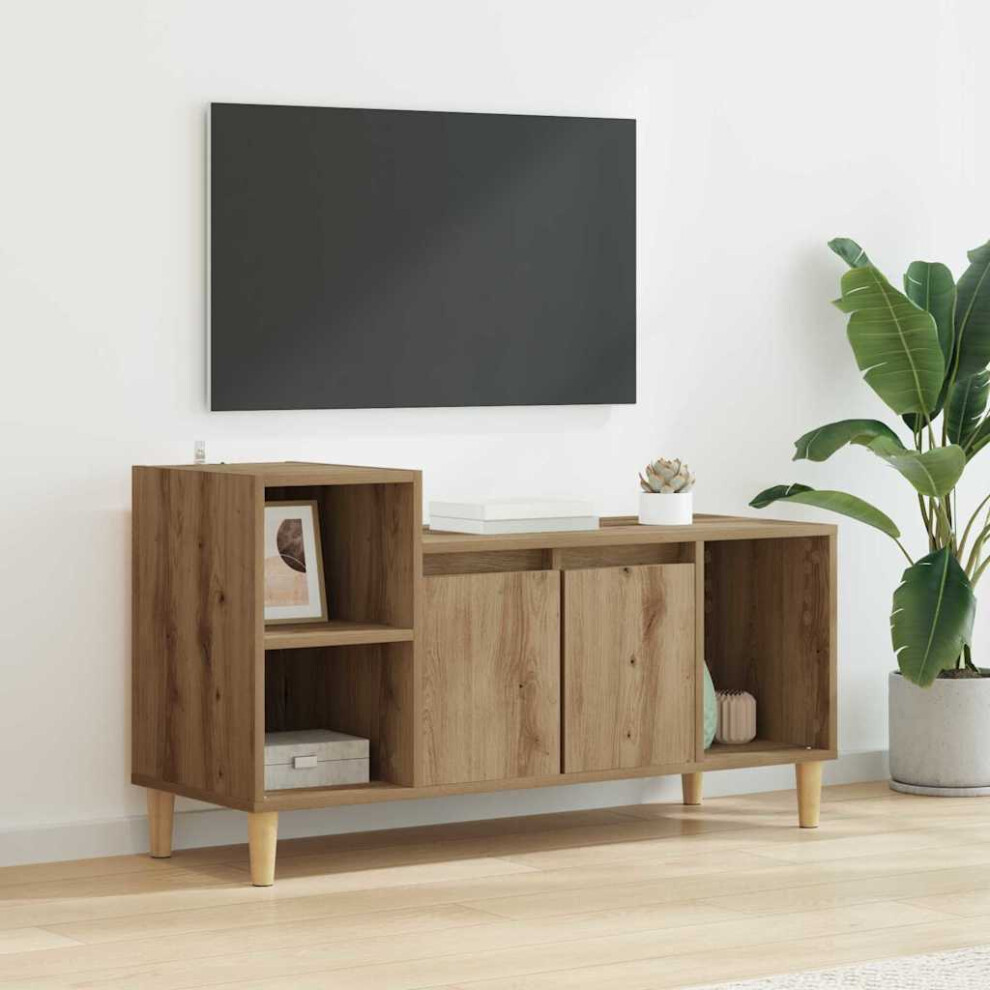 Vidaxl Tv Cabinet Artisan Oak 100 X 35 X 55 Cm Engineered Wood