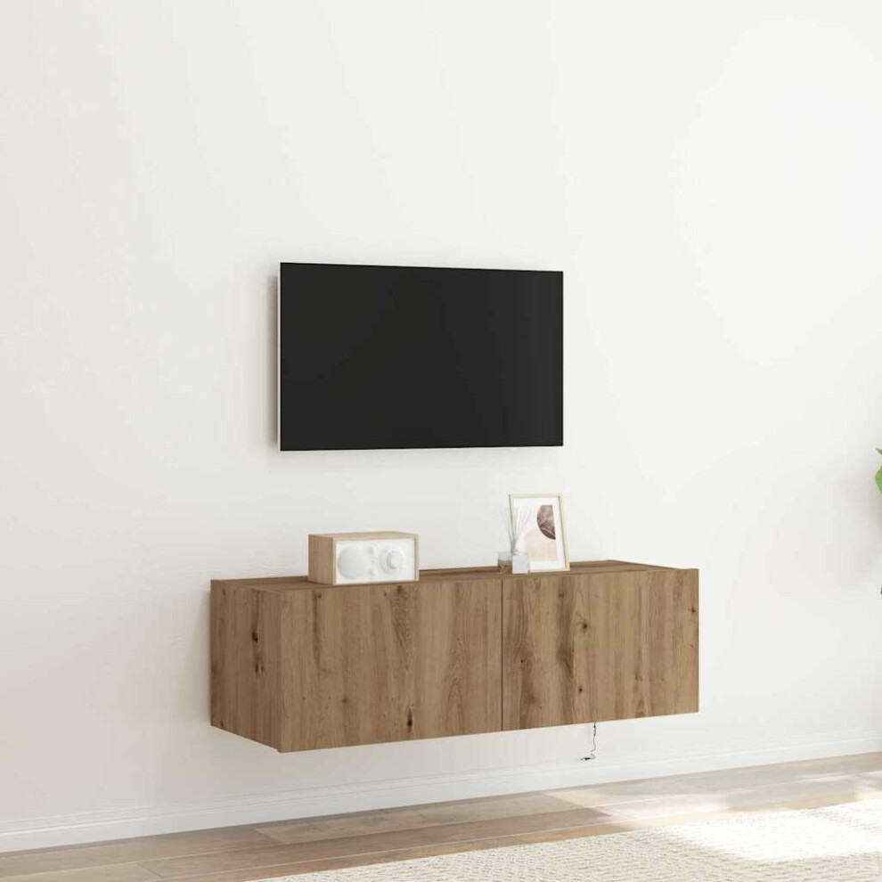 Vidaxl Tv Wall Cabinet Artisan Oak 100 X 35 X 31 Cm Engineered Wood
