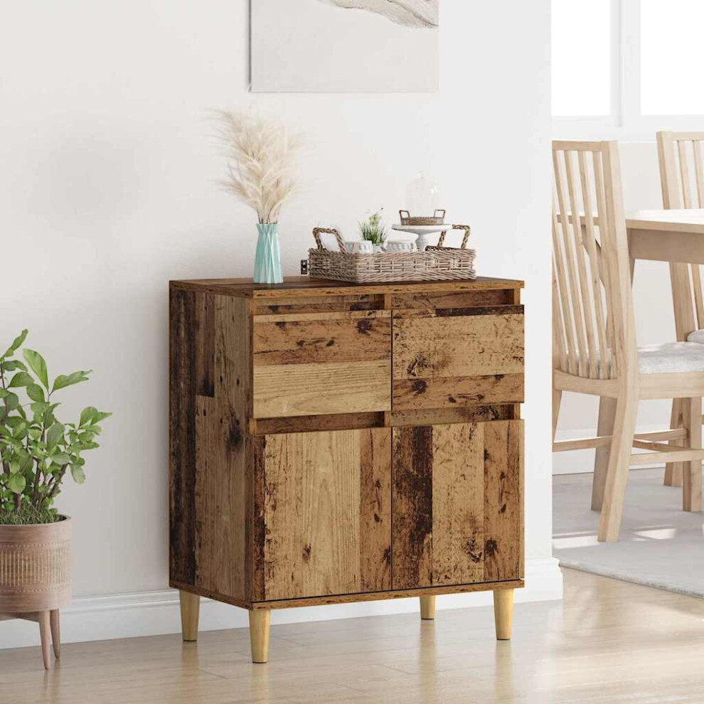 Vidaxl Sideboard With Drawer Old Wood 60 X 35 X 70 Cm Engineered Wood