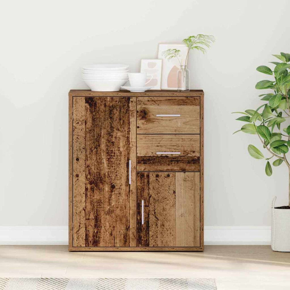 Vidaxl Sideboard With Drawer Old Wood 60 X 31 X 70 Cm Engineered Wood