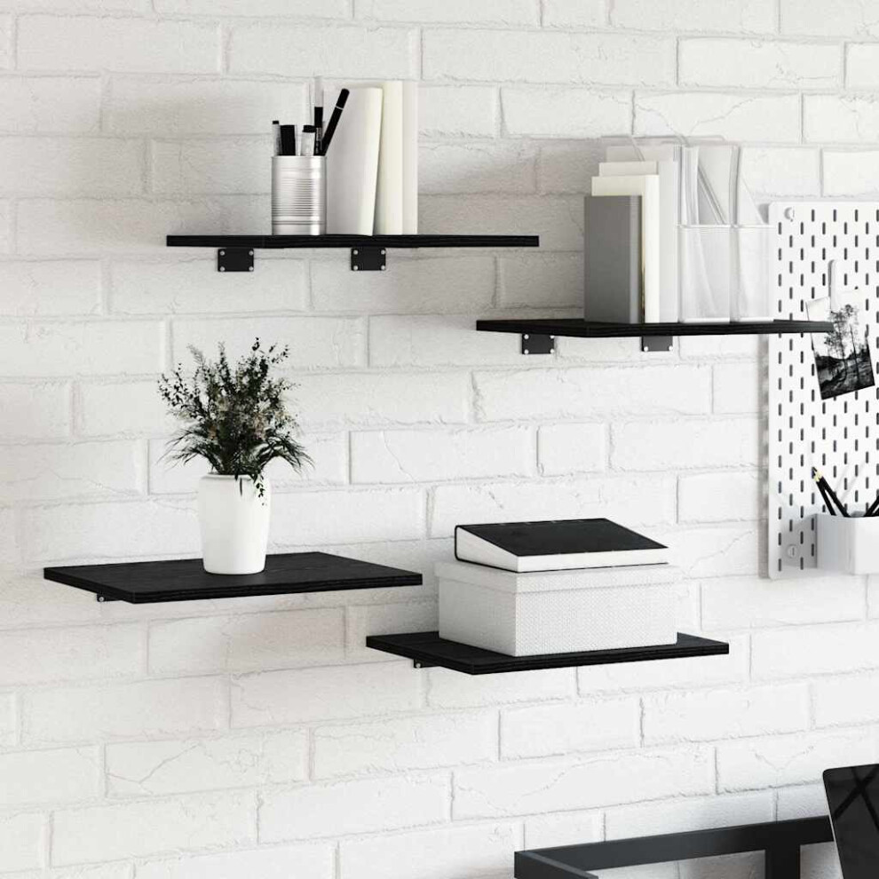 vidaXL - Bookshelf Board - 40 x 30 x 1.5 cm - Black - Image 2
