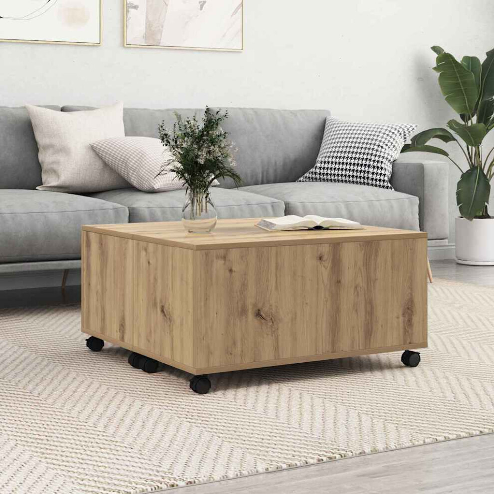Vidaxl Coffee Table Artisan Oak 75 X 75 X 38 Cm Engineered Wood