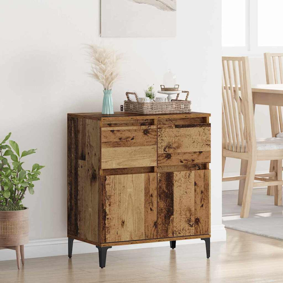 Vidaxl Sideboard Old Wood 60 X 35 X 70 Cm Engineered Wood And Iron