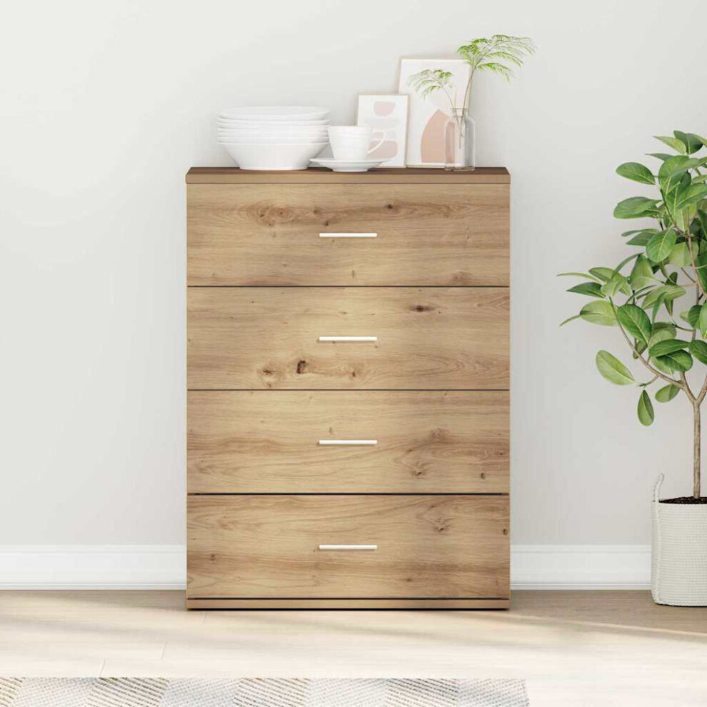 Vidaxl Sideboard Artisan Oak 60 X 39 X 80 Cm Engineered Wood