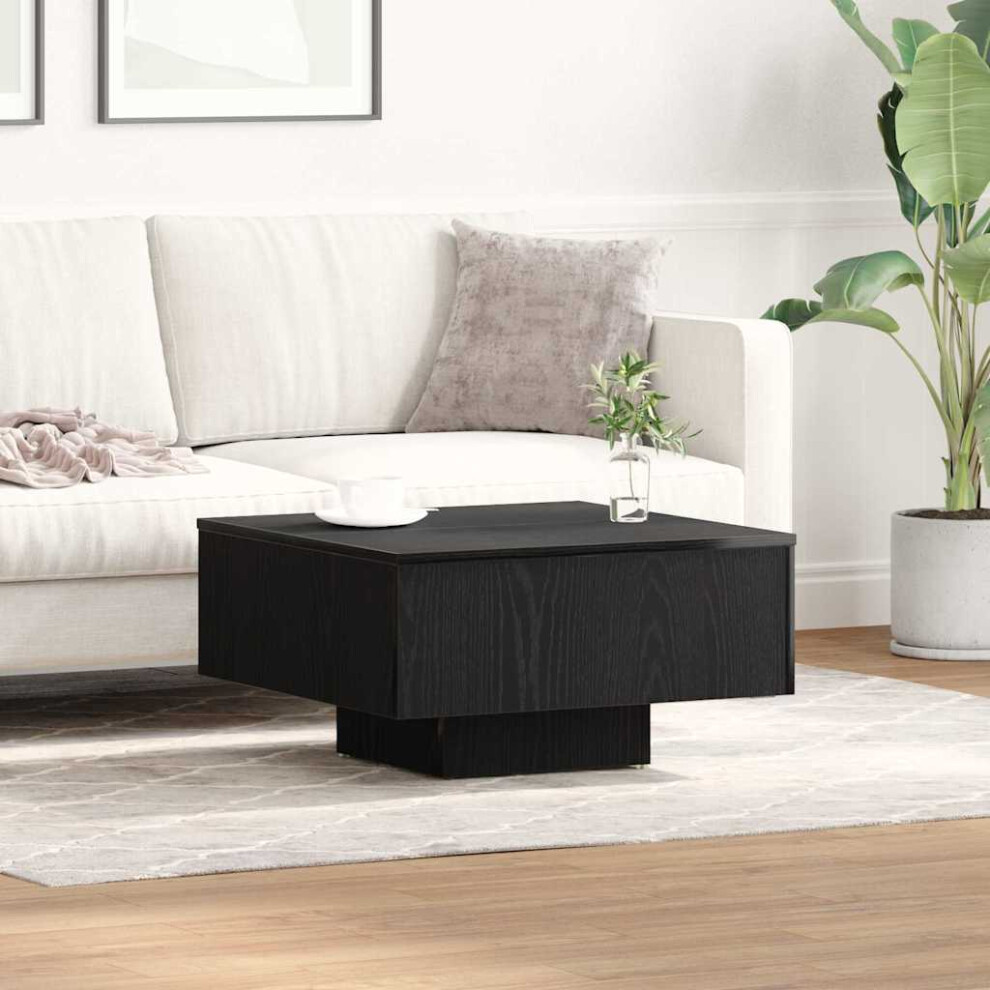 Vidaxl Coffee Table - Black Oak Engineered Wood - Modern - 60x60x31.5cm - Image 2