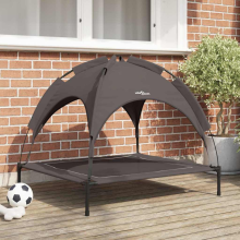 vidaXL Dog Bed Folding Manual Brown 90 x 81 x 80.5 cm Steel