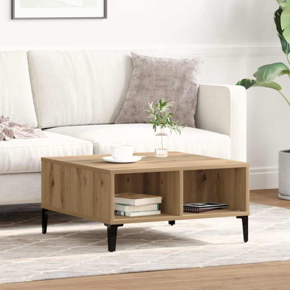 Vidaxl Coffee Table Artisan Oak 60 X 60 X 30 Cm