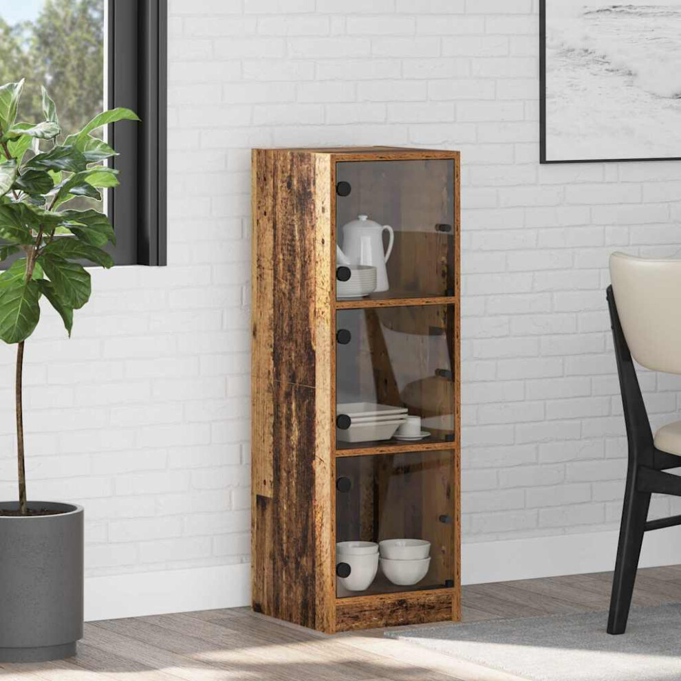 vidaXL Highboard - Old Wood Effect - Brown - 109 x 35 x 37cm - Image 2