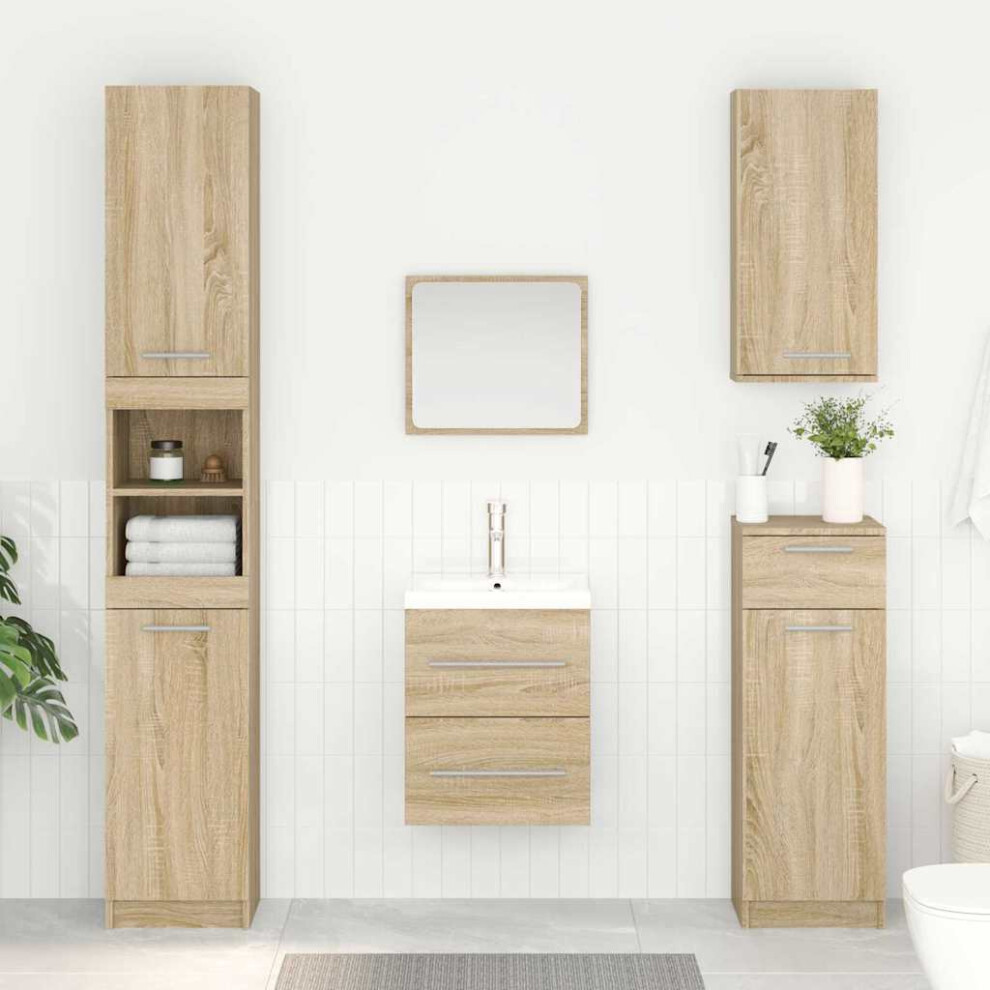 Vidaxl Sink Cabinet Sonoma Oak 38.5 X 41 X 48 Cm Engineered Wood