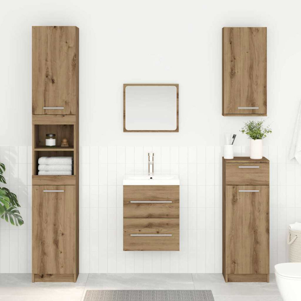 Vidaxl Sink Cabinet Artisan Oak 38.5 X 41 X 48 Cm Engineered Wood