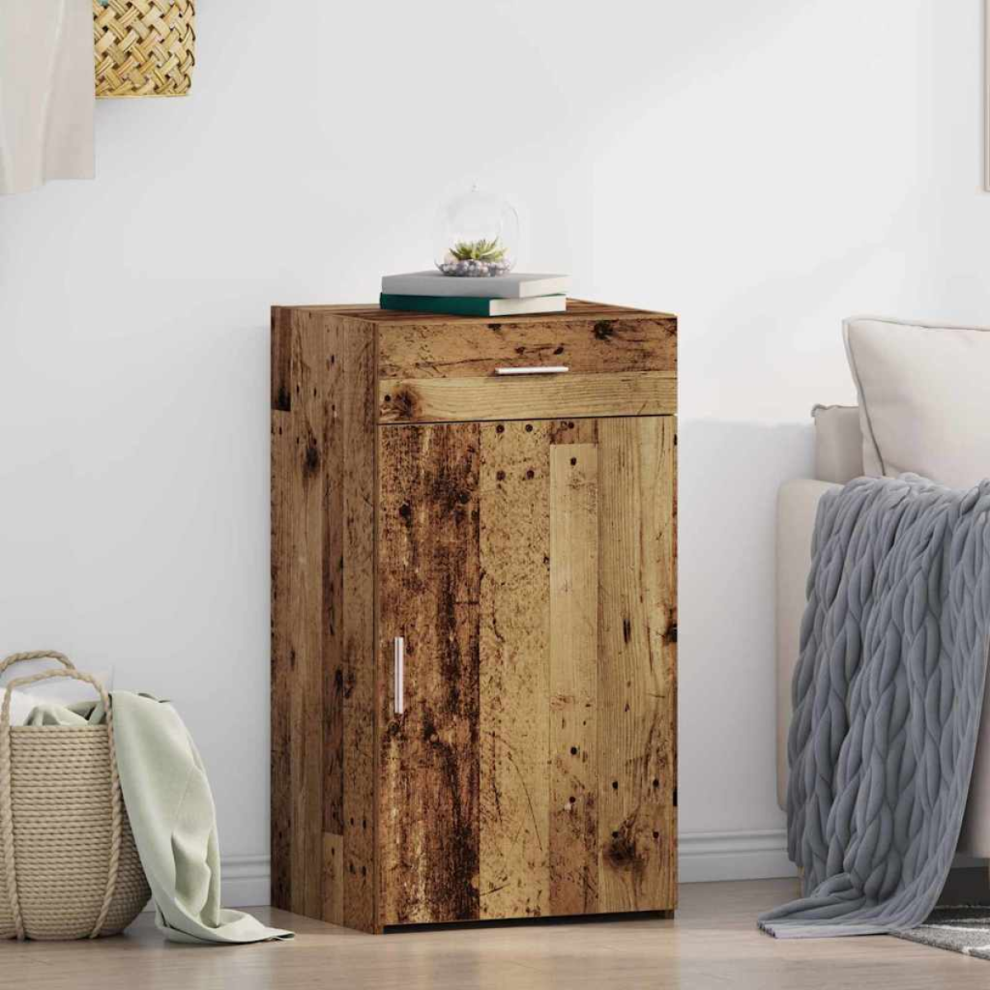 Vidaxl Sideboard With Drawer Old Wood 50 X 42.5 X 93 Cm