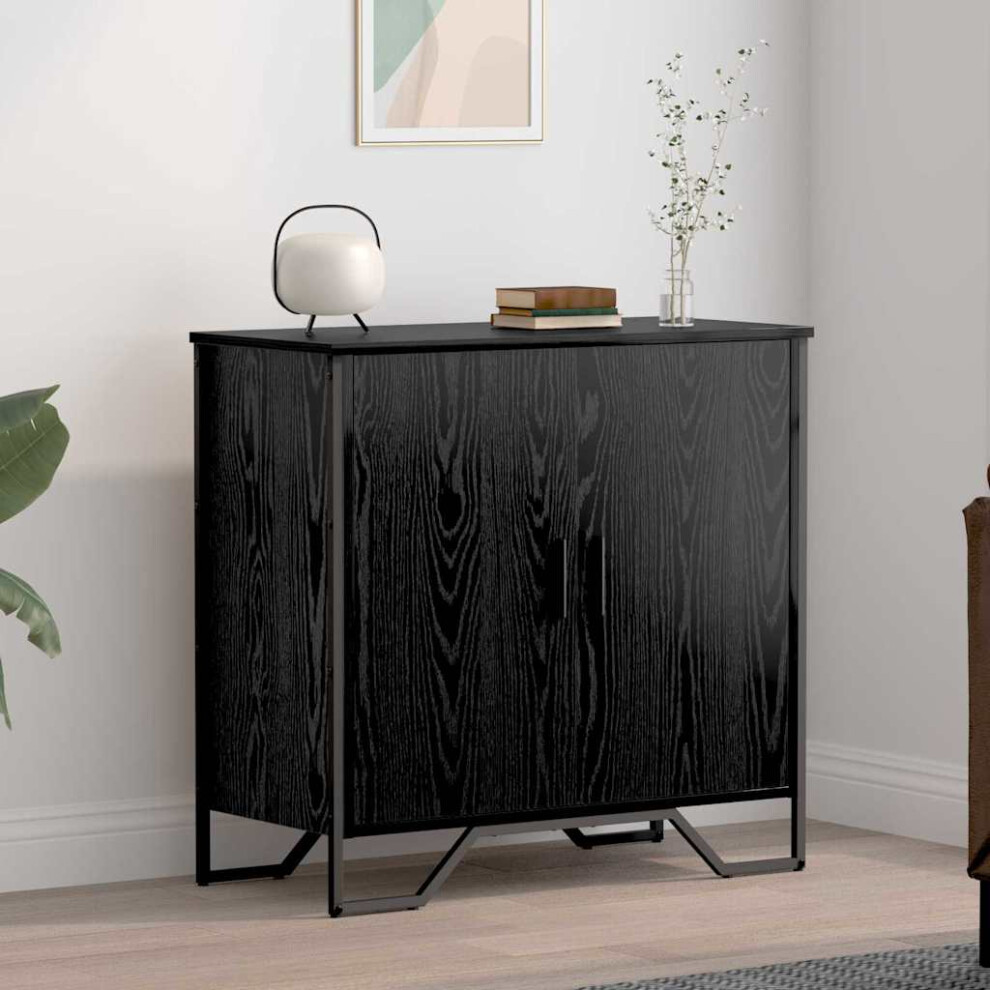 Vidaxl Sideboard Oak 78 X 35 X 74.5 Cm Black