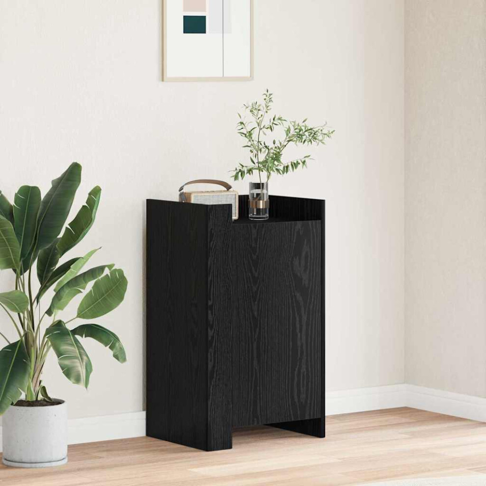 Vidaxl Sideboard Oak 45 X 35 X 75 Cm Black