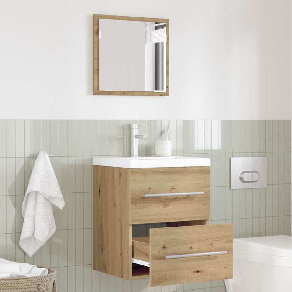 Vidaxl Bathroom Furniture Set With Drawer Brown 41 X 38.5 X 48 Cm