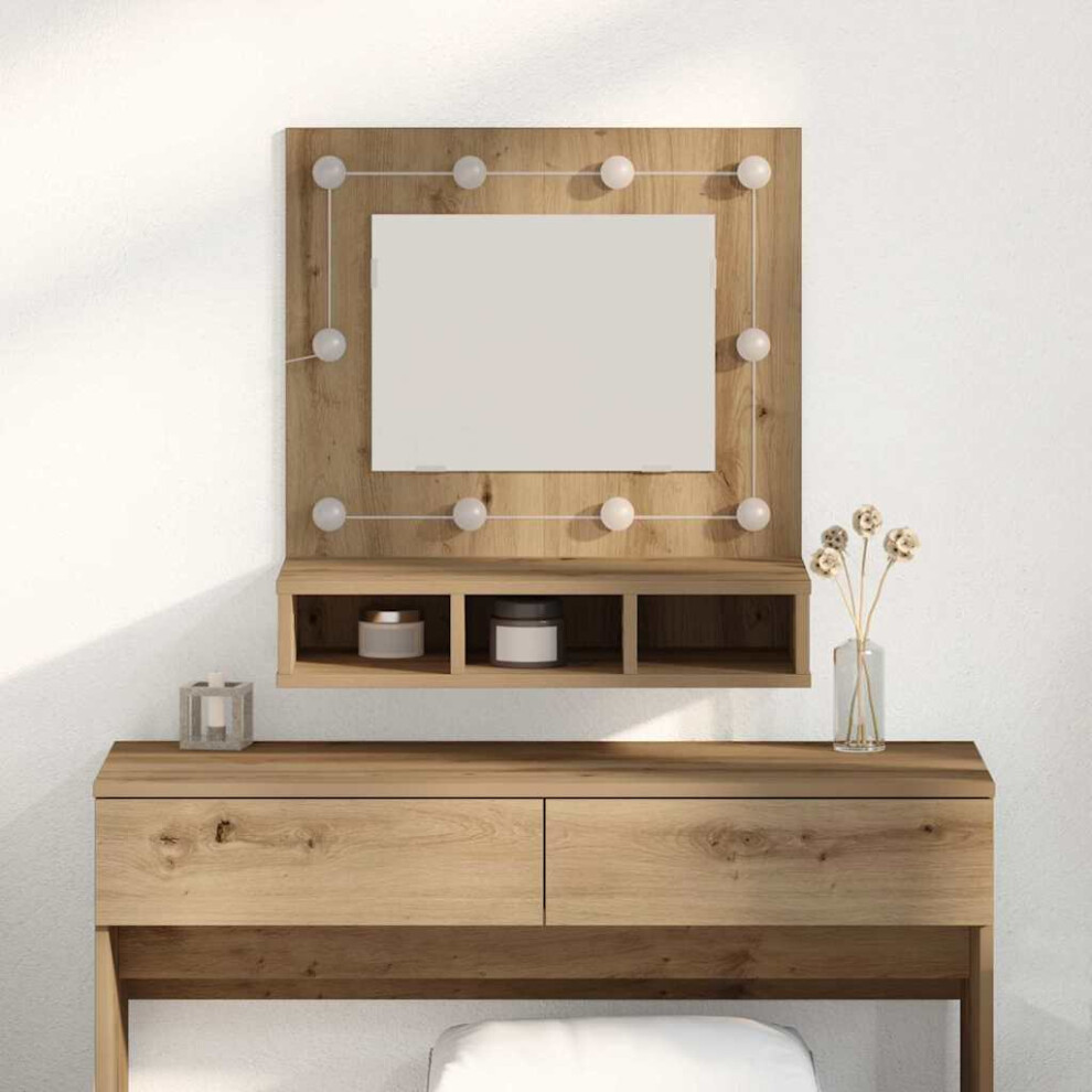 Vidaxl Mirror Cabinet Artisan Oak 60 X 31.5 X 62 Cm Engineered Wood