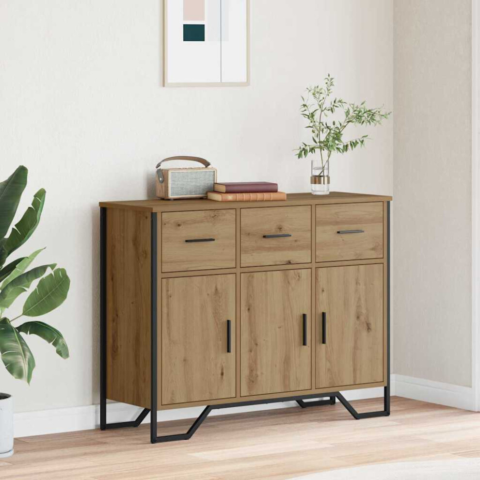 Vidaxl Sideboard With Drawer Artisan Oak 97 X 32.5 X 74.5 Cm