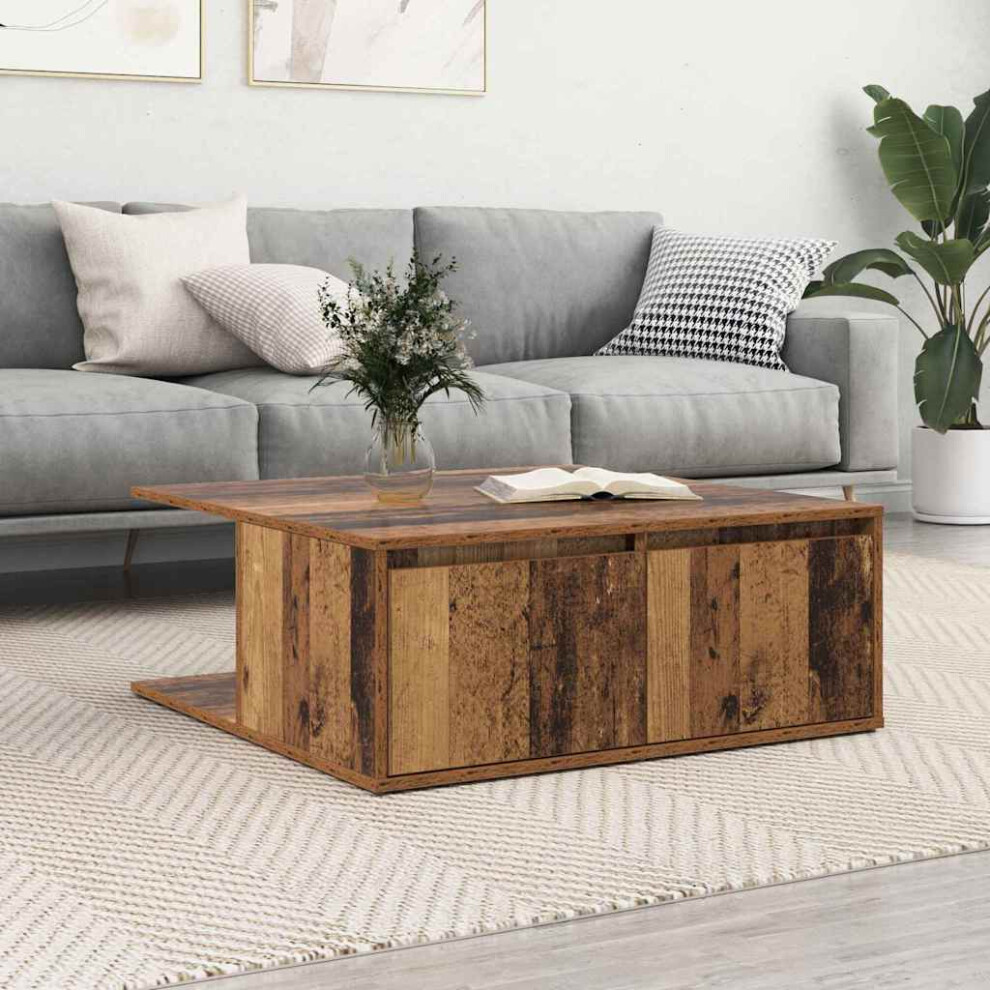 Vidaxl Coffee Table Old Wood 80 X 80 X 31 Cm Engineered Wood Brown
